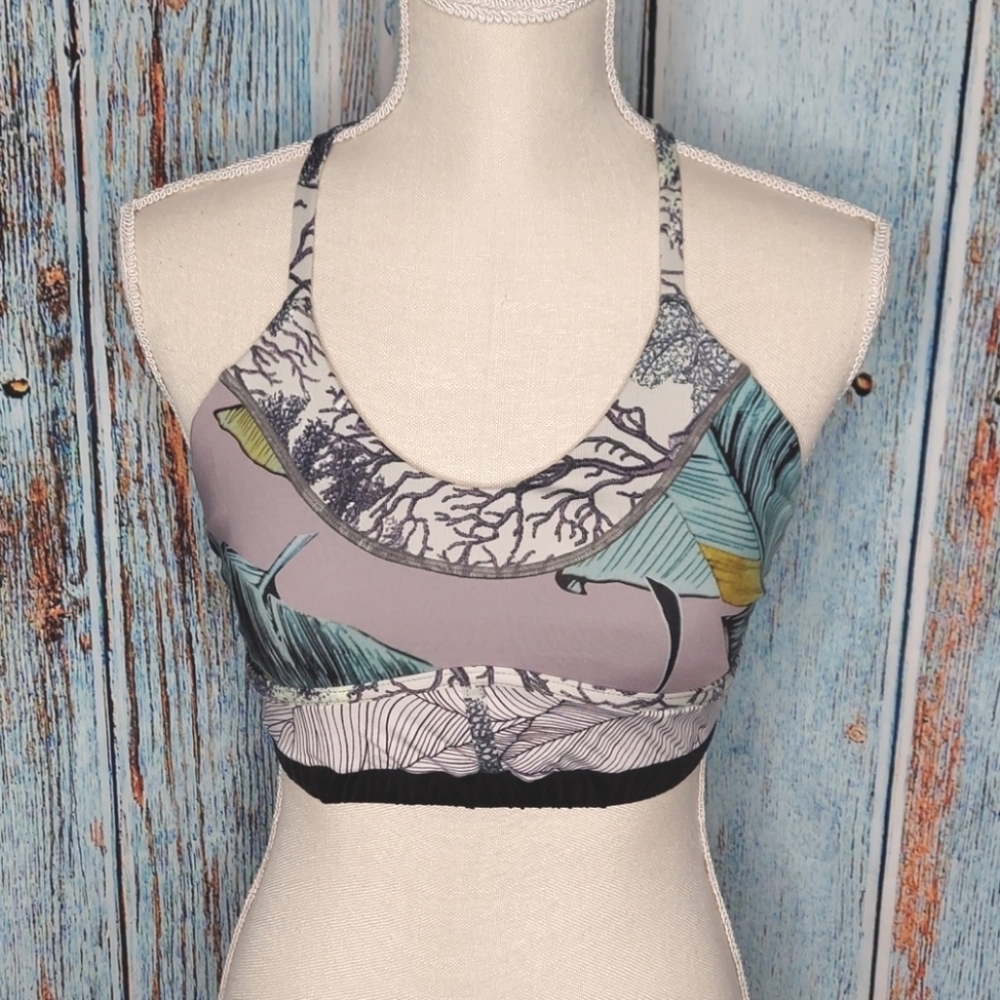 Maaji Palm Leaf Print Bikini top sz M
